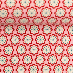 Baumwolle - Julia Blumen rosa